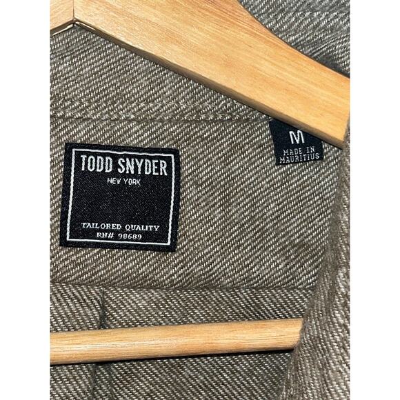 Todd Snyder Alaskan Chamois Shirt Mens M Brown Flannel Overshirt Shacket Cotton - Picture 4 of 8